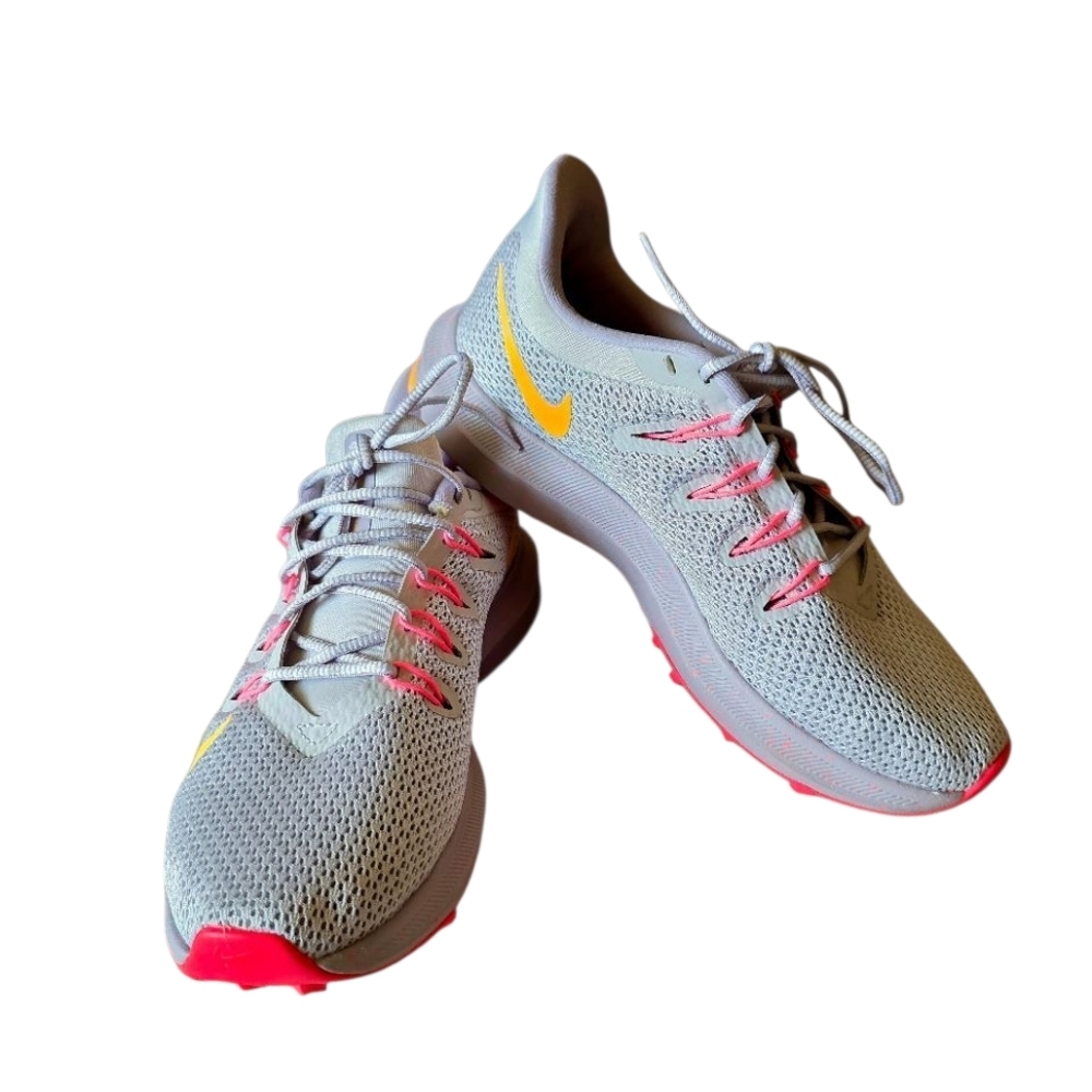 Nike Women's Gray Orange and Pink Running Shoes CU 4827-001 Size 7.5